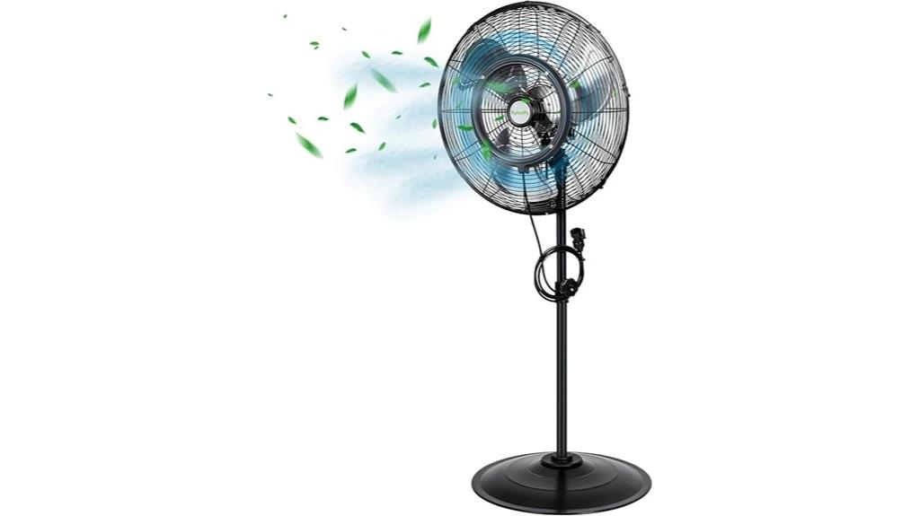 outdoor misting pedestal fan