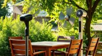 outdoor workspace cooling fans