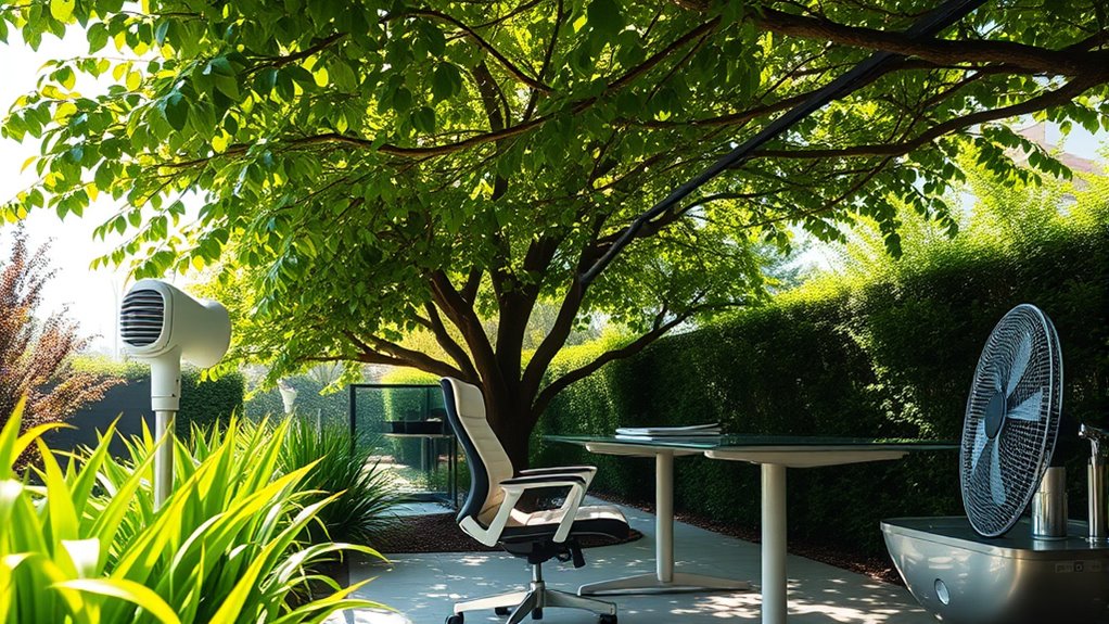 outdoor workspaces keep cool