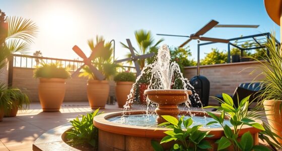patio water features fans