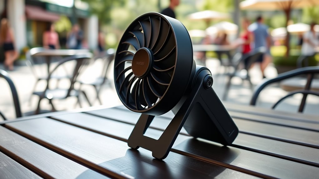 portable adjustable fan features