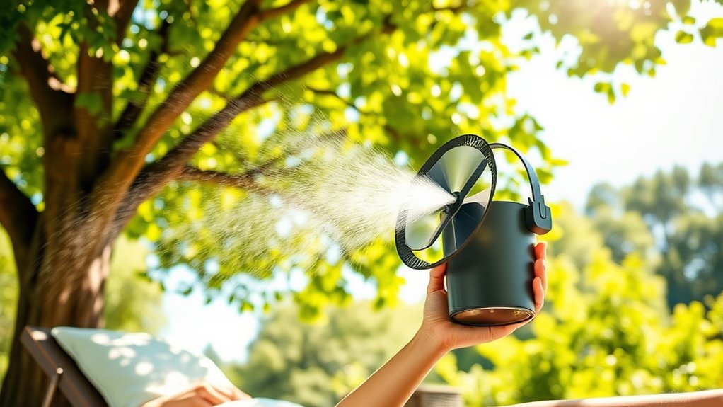 portable battery powered cooling fans