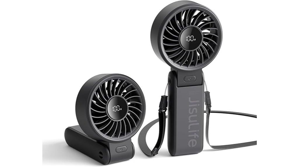 portable black handheld fan