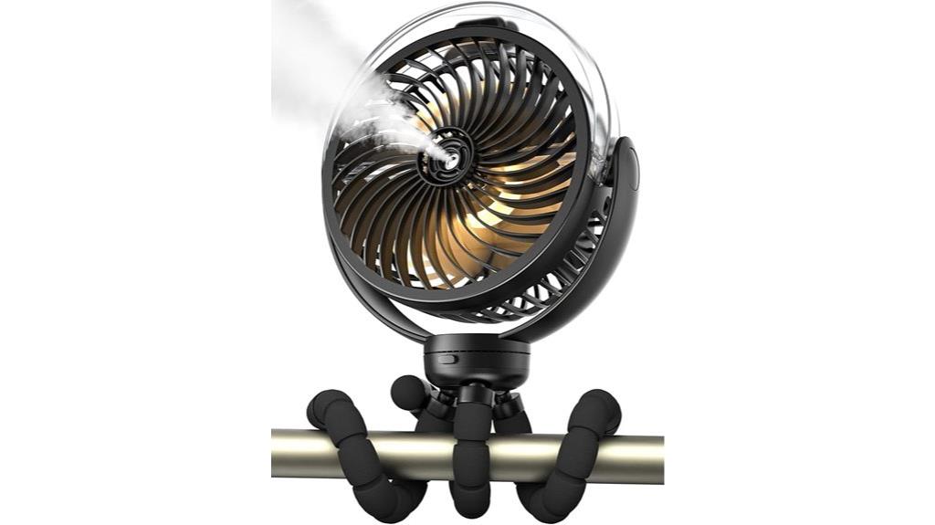 portable cooling misting fan