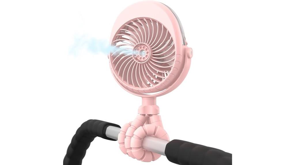 portable cooling stroller fan
