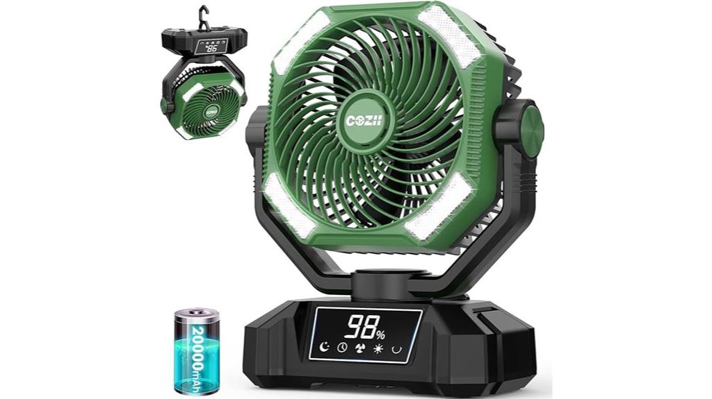 portable fan with large battery