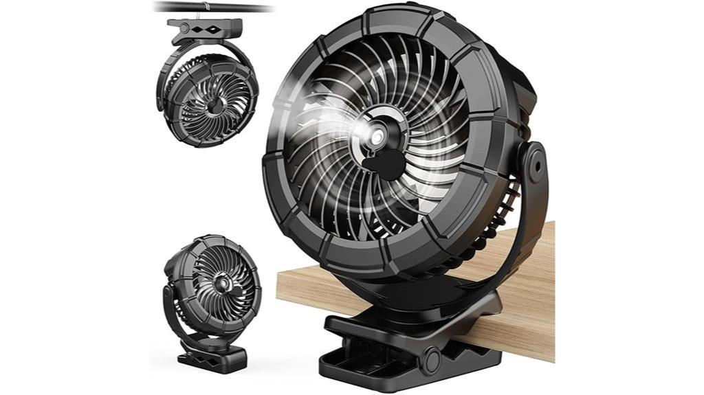 portable misting clip fan