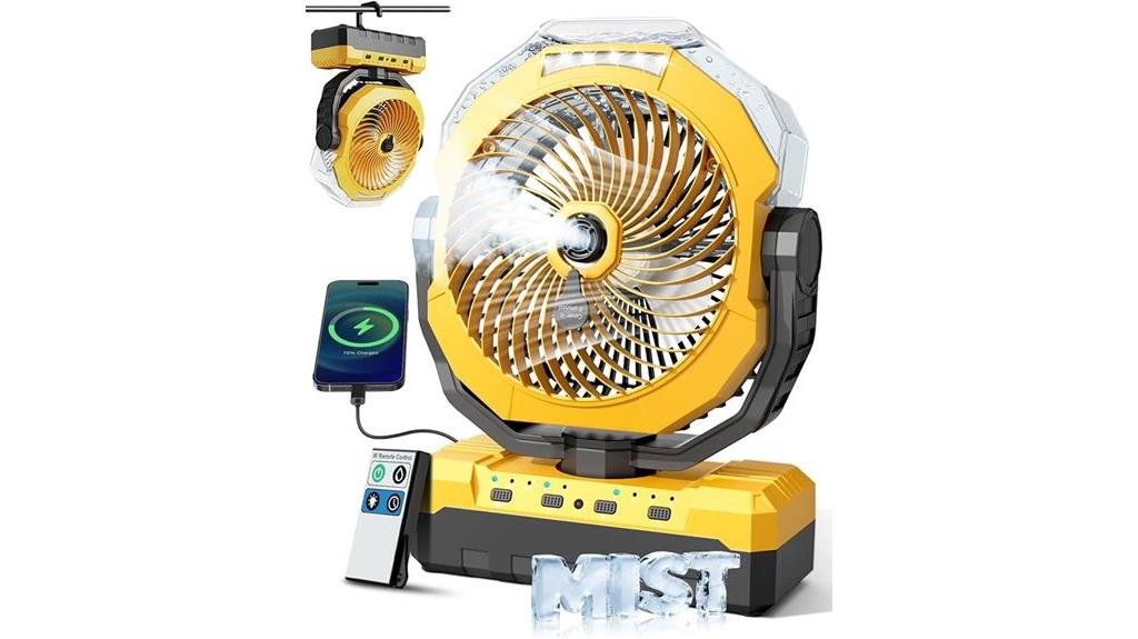 portable misting fan
