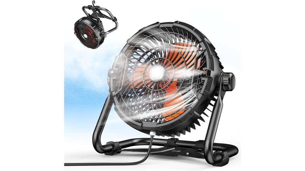 portable misting fan battery