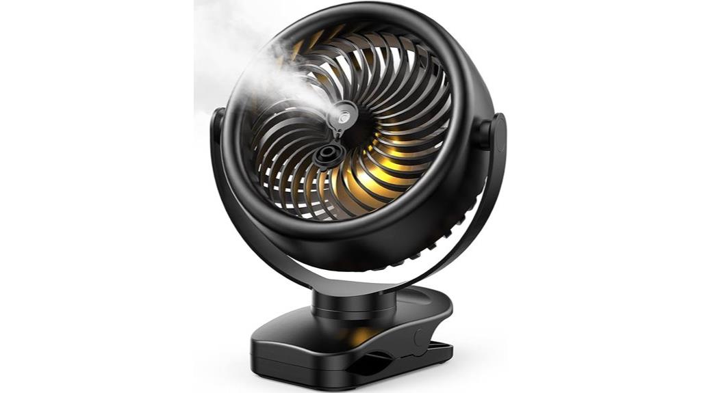 portable misting fan features