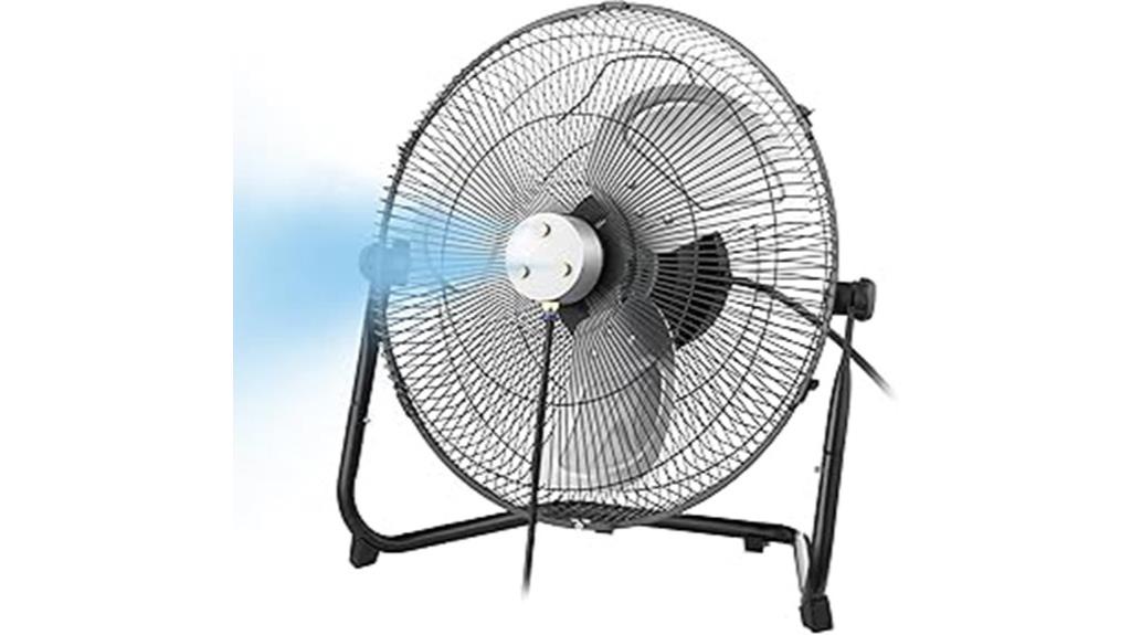 portable misting fan with adjustable mount