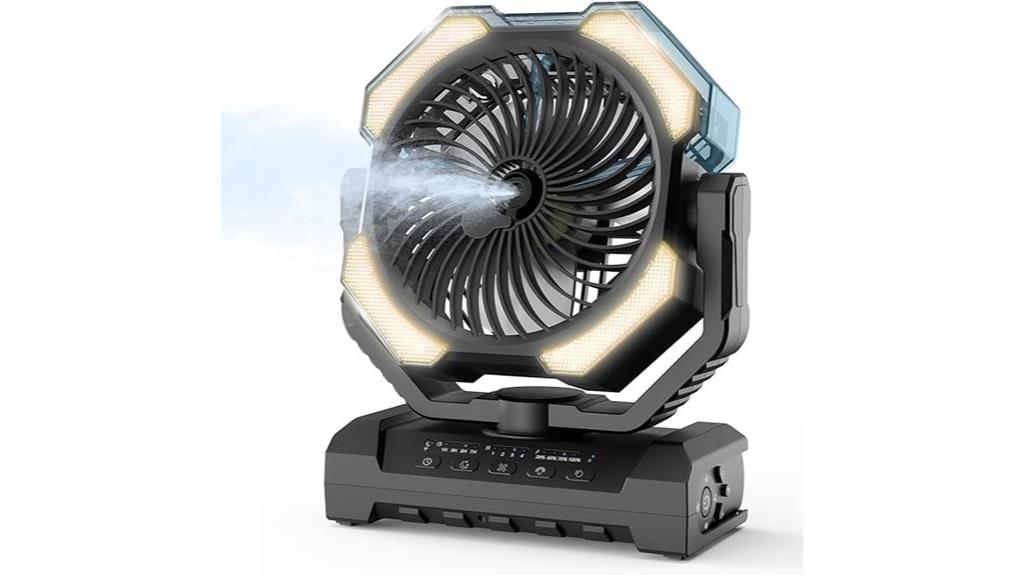 portable misting fan with battery