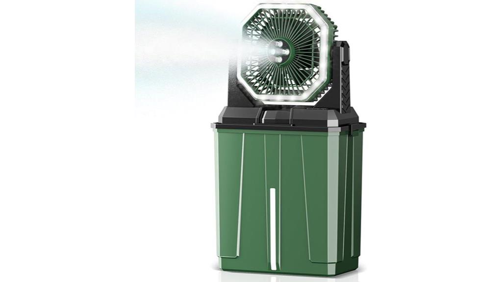 portable misting fan with large tank