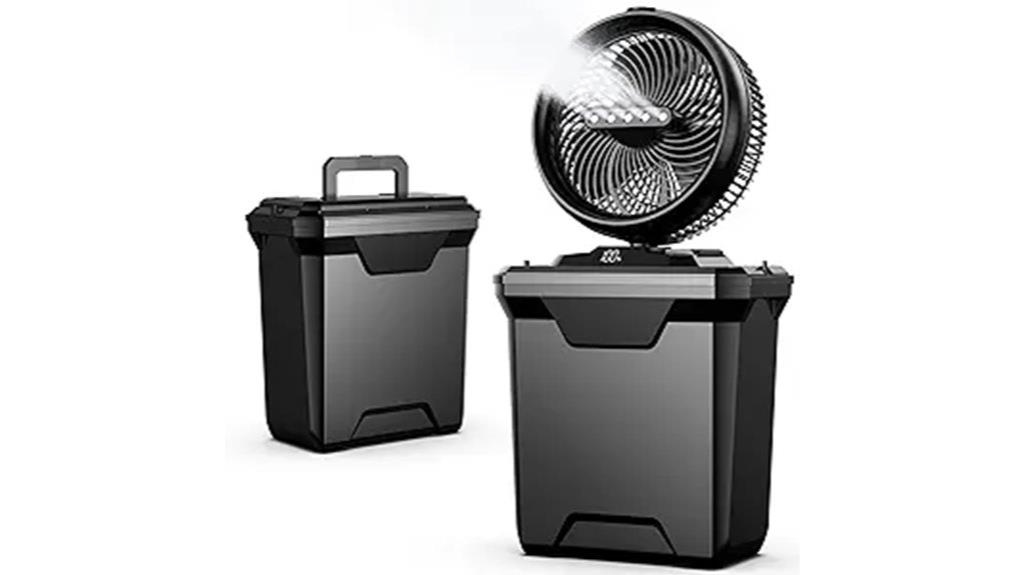 portable misting fan with remote