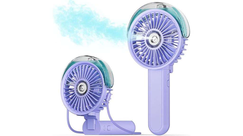 portable misting fan with spray