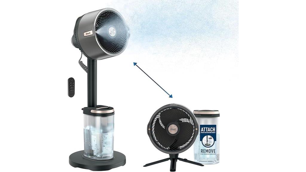 portable multi functional mist fan