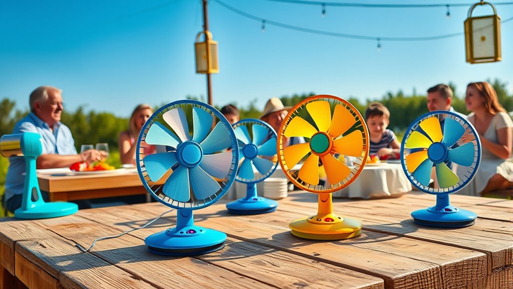 portable quiet battery powered fans