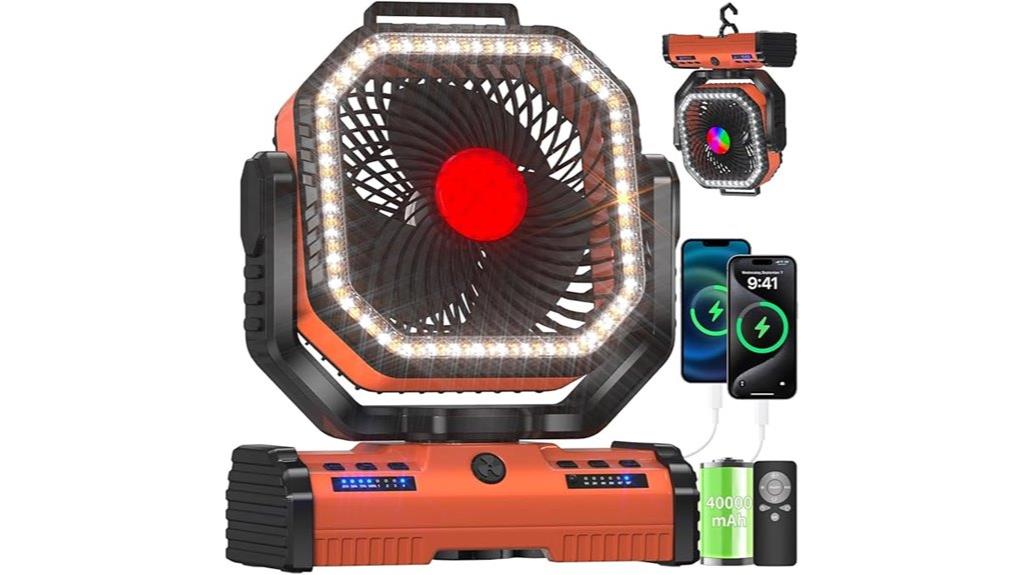portable rechargeable camping fan