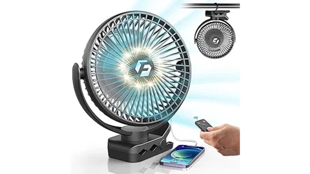 portable rechargeable clip fan