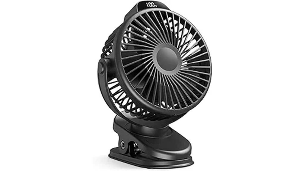 portable rechargeable clip fan