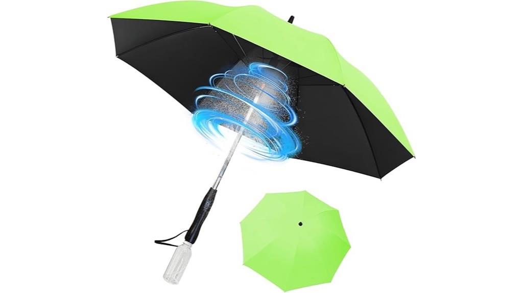 portable rechargeable fan umbrella