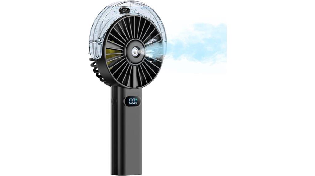 portable rechargeable misting fan