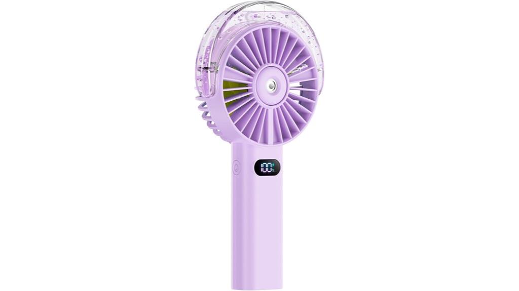 portable rechargeable misting fan