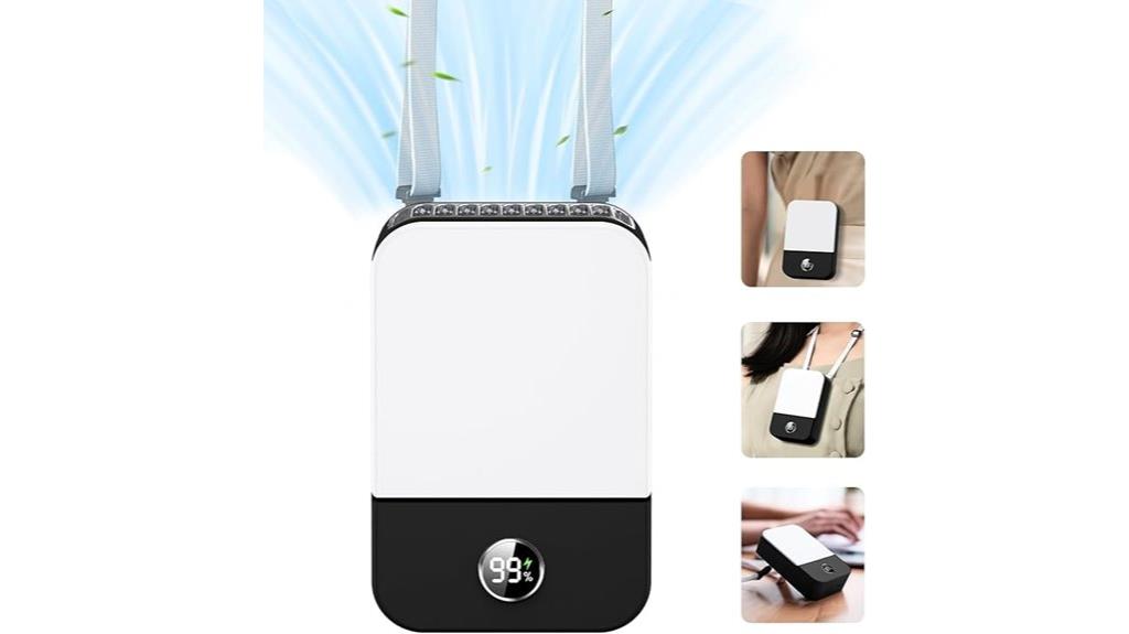 portable rechargeable neck fan