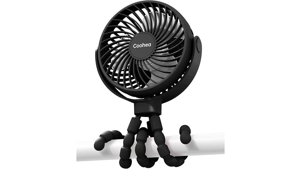 portable rechargeable stroller fan
