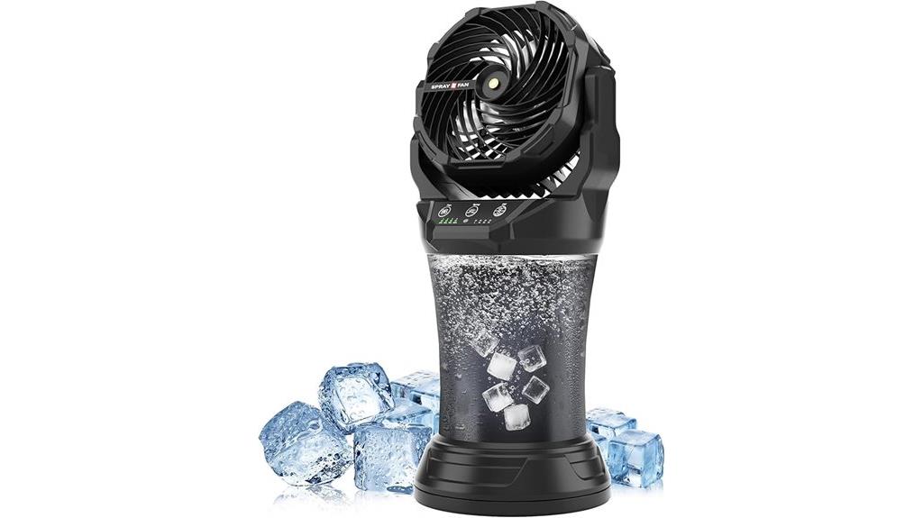 portable rgb misting fan