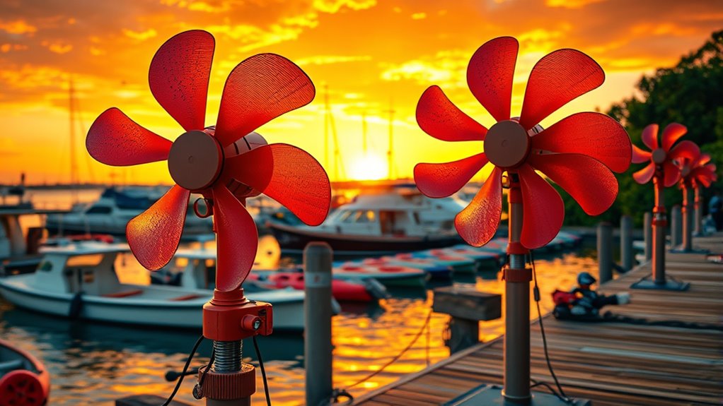 portable waterproof battery fans