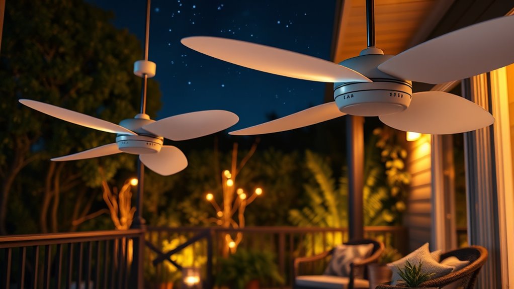 quiet bedroom patio fans