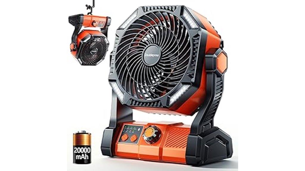 rechargeable camping tent fan