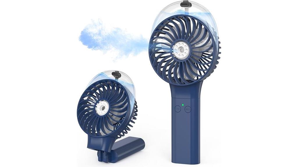 rechargeable foldable misting fan