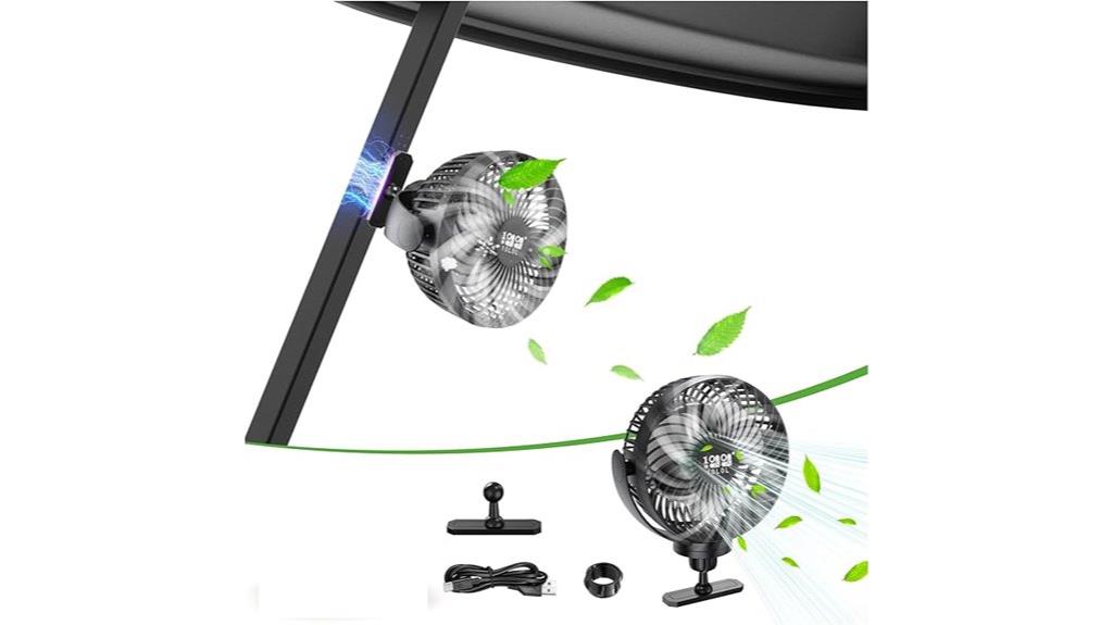 rechargeable golf cart fan