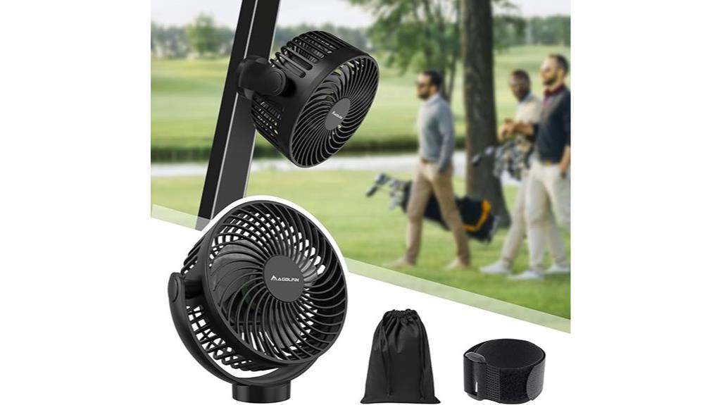 rechargeable golf cart fan
