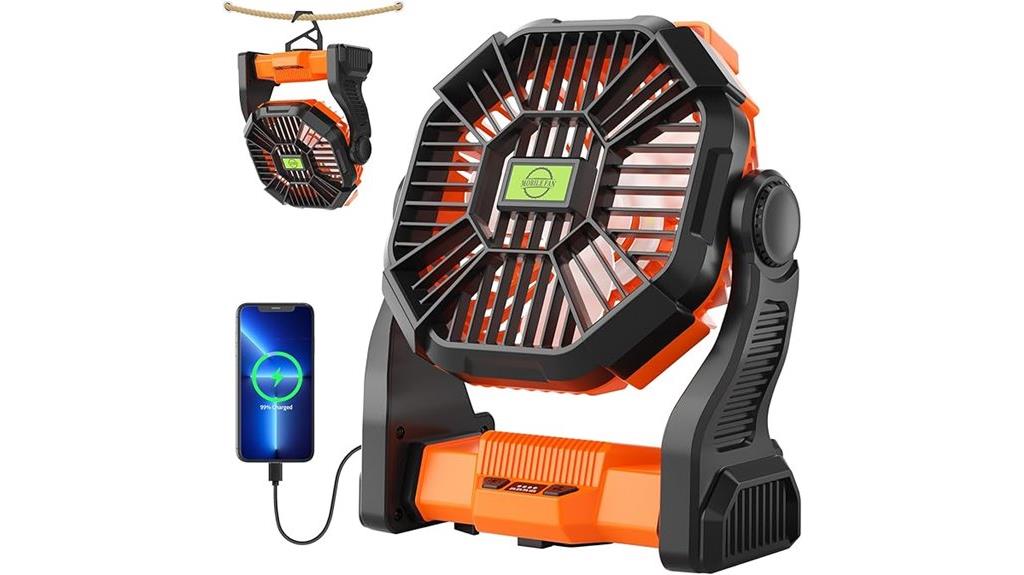 rechargeable led camping fan