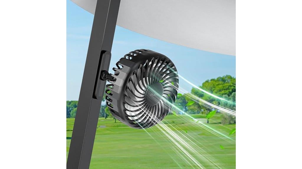 rechargeable magnetic golf fan