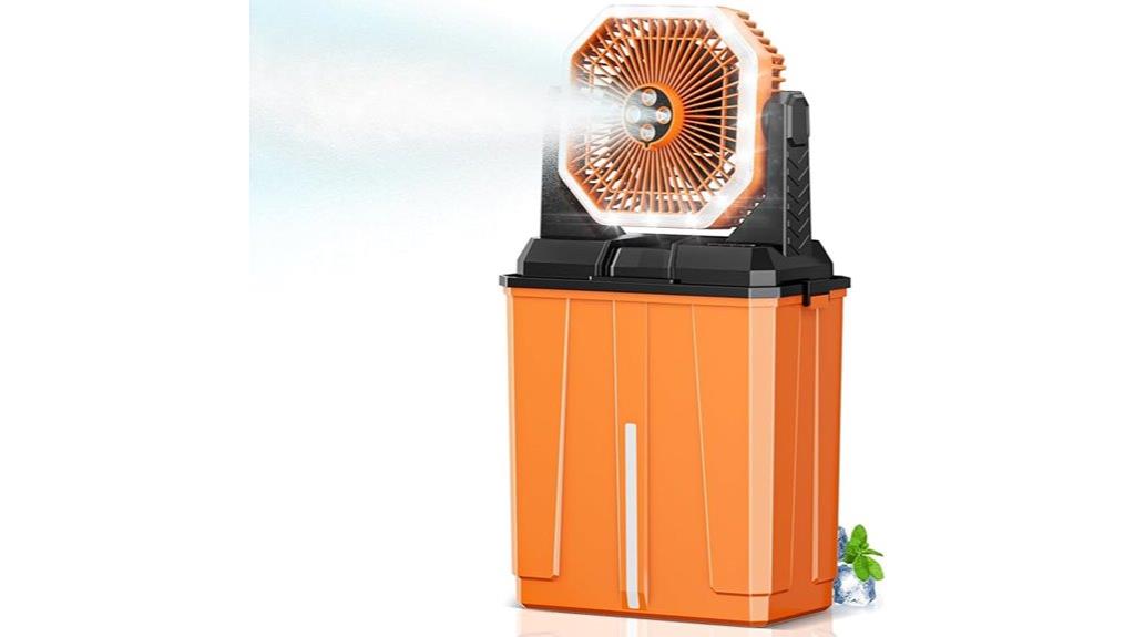 rechargeable misting fan