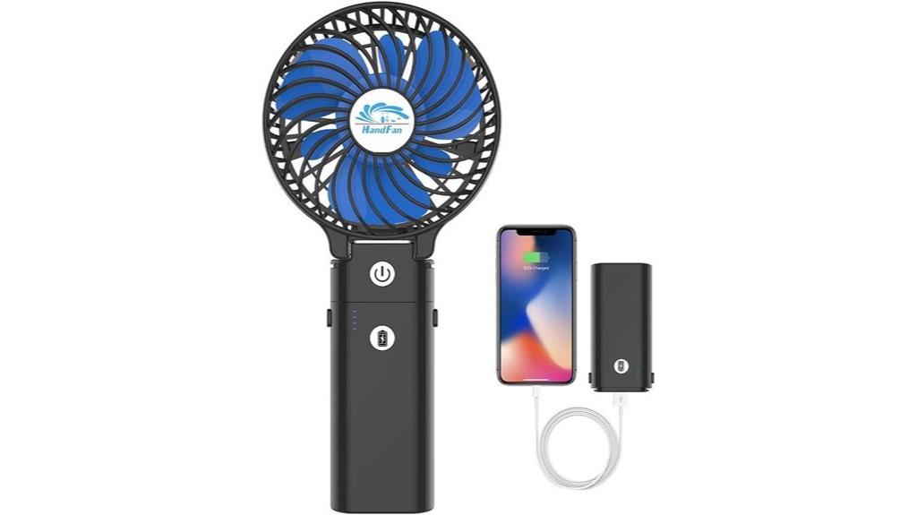 rechargeable portable hand fan
