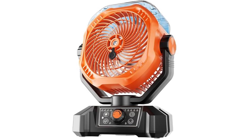 rechargeable portable misting fan