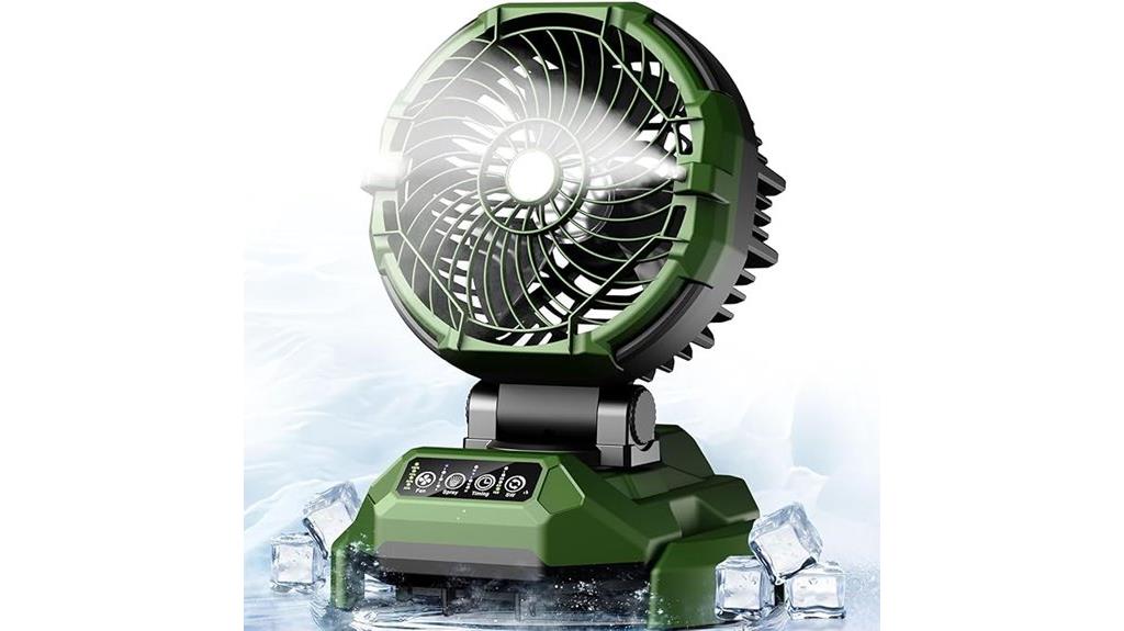 rechargeable portable misting fan