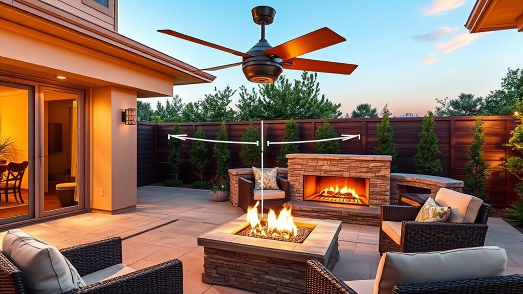 safe fire and fan setup