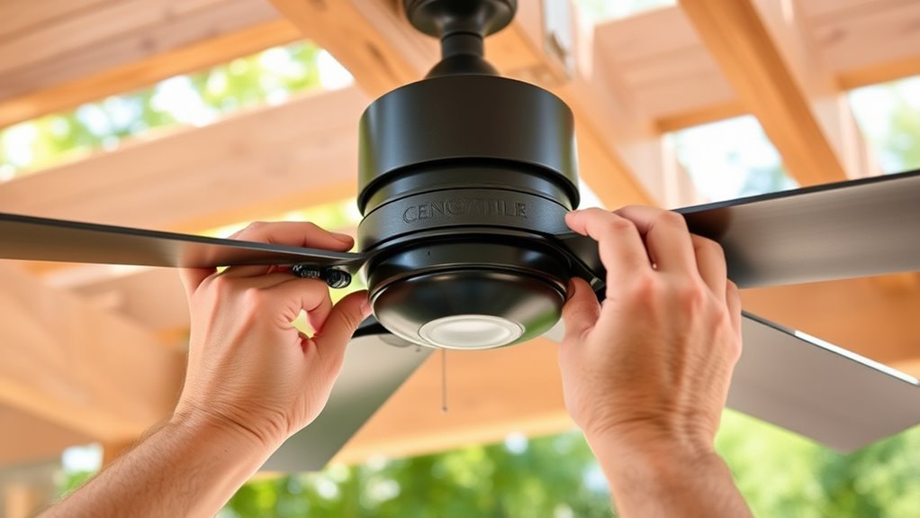 secure fan to mounting bracket