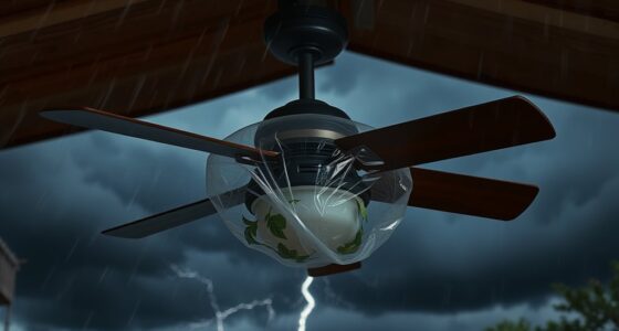 secure fans during storms