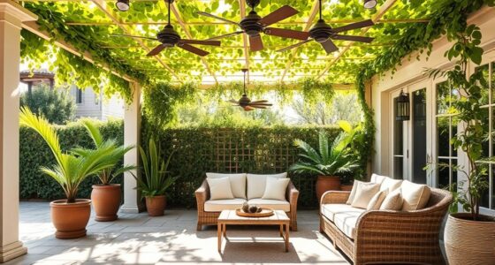 shaded greenery fan comfort