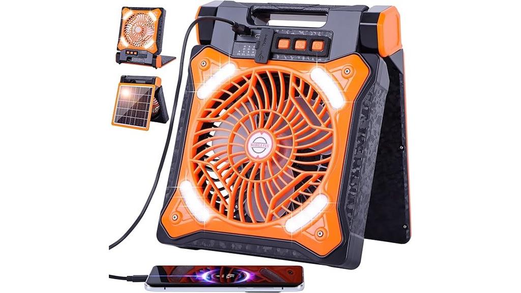 solar powered fan and lantern