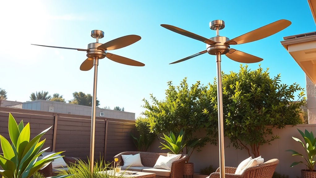 solar powered patio fans