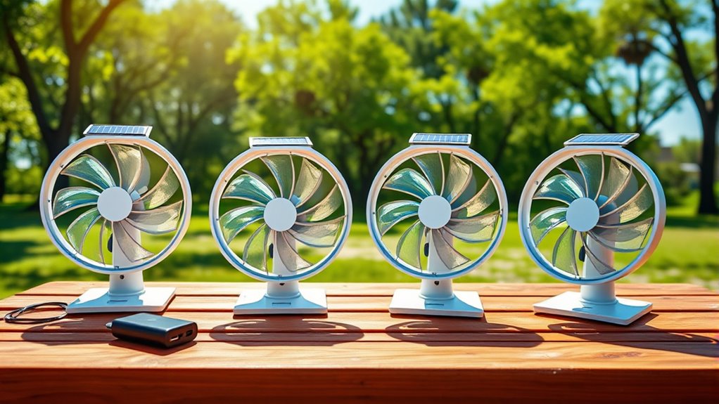 solar powered portable fan