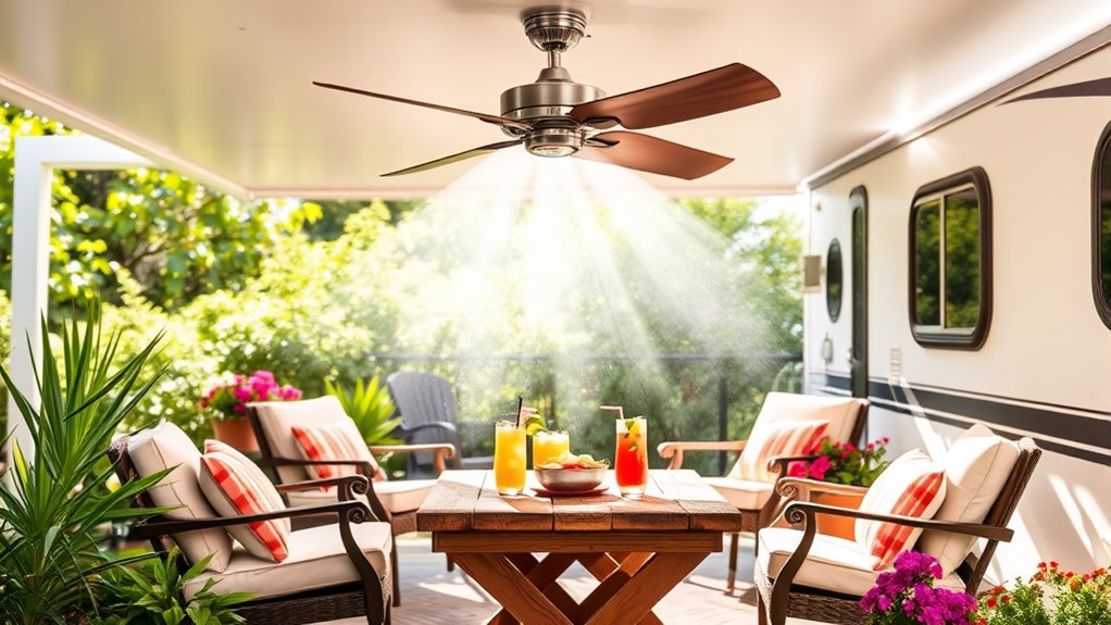 solar powered quiet outdoor cooling